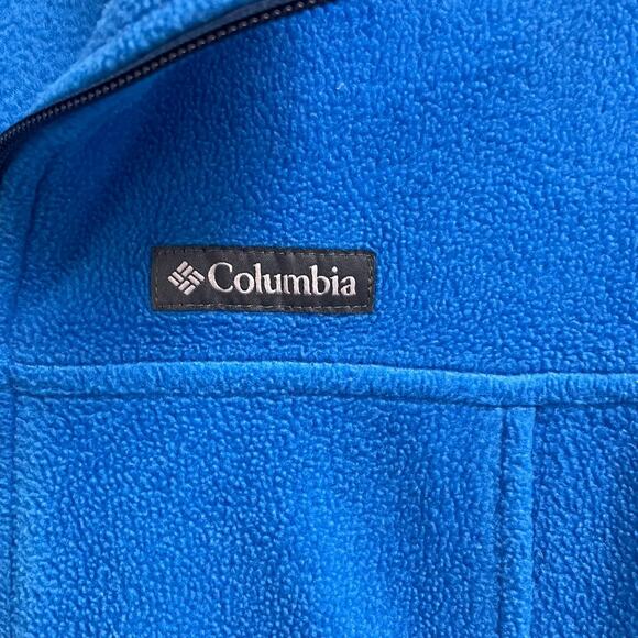 Columbia Fleece Jacket Boys Size Large Full Zip Lightweight Blue 14 16 - Picture 2 of 5